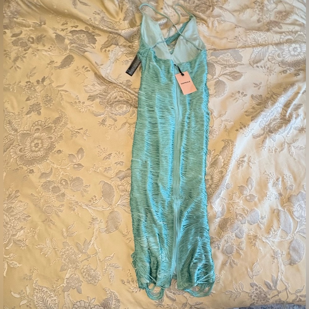 NWT MANGO CAPSULE FRINGED DRESS WITH LOW BACK - Picture 12 of 13